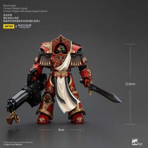 Warhammer The Horus Heresy figurine 1/18 Blood Angels Crimson Paladins Squad Crimson Paladin with Iliastus Assault Cannon 14 cm