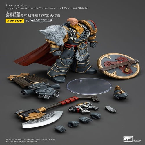 Warhammer The Horus Heresy figurine 1/18 Space Wolves Legion Praetor with Power Axe and Combat Shield 12 cm