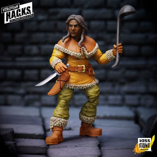 Vitruvian H.A.C.K.S. figurine Dwarf Tavern Keeper Madame Ruskin