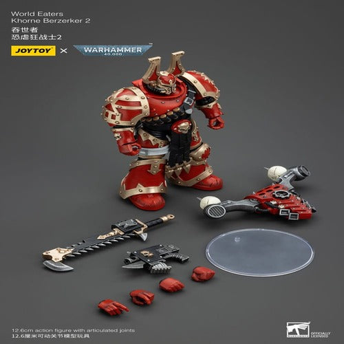 Warhammer 40k figurine 1/18 World Eaters Khorne Berzerker 2 13 cm