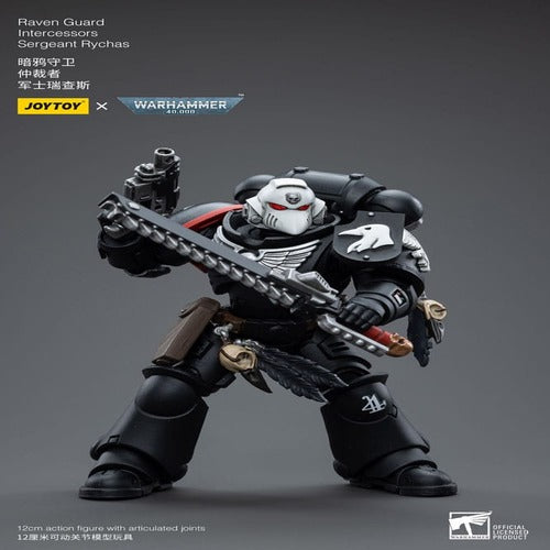Warhammer 40k figurine 1/18 Raven Guard Intercessors Sergeant Rychas 12 cm