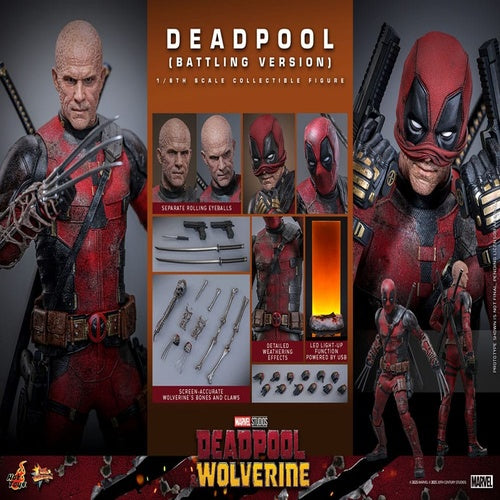 Deadpool & Wolverine Movie Masterpiece Actionfigur 1/6 Deadpool (Battling Version) 31 cm