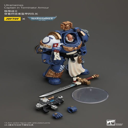 Warhammer 40k figurine 1/18 Ultramarines Captain In Terminator Armour 14 cm