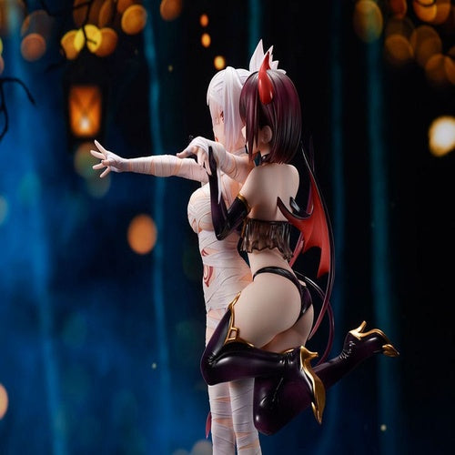 Ayakashi Triangle statuette PVC Matsuri Kazamaki & Suzu Kanade & Shirogane 25 cm