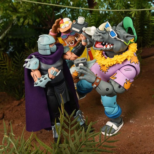 Tortues Ninja (Cartoon 1980) pack 2 figurines Vacation Bebop and Rocksteady 18 cm