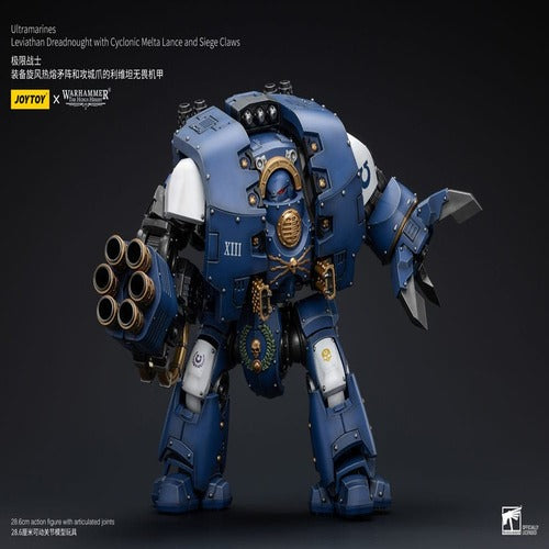 Warhammer The Horus Heresy figurine 1/18 Ultramarines Leviathan Dreadnought with Cyclonic Melta Lance And Siege Claws 29 cm