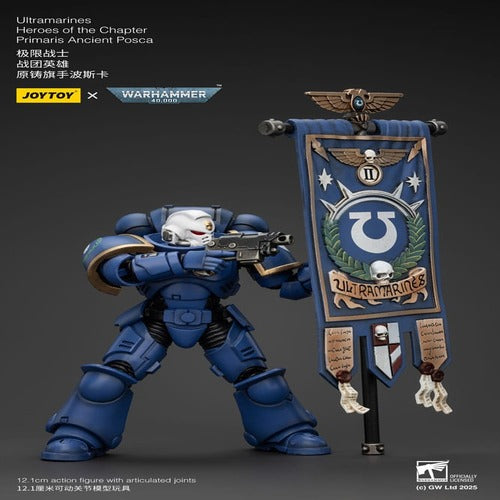 Warhammer 40k figurine 1/18 Ultramarines Heroes of the Chapter Primaris Ancient Posca 20 cm