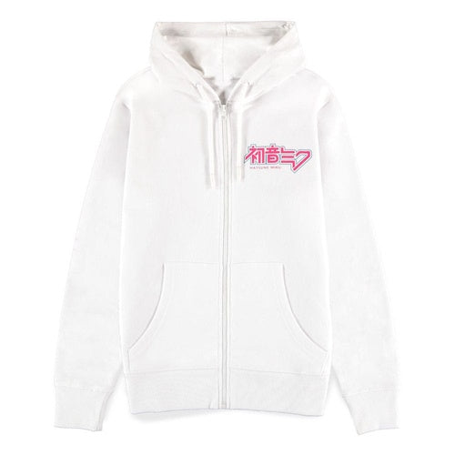 Hatsune Miku Kapuzenjacke mit Reißverschluß White
