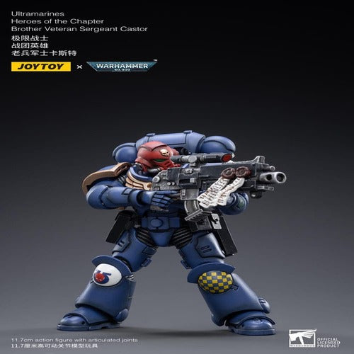 Warhammer 40k figurine 1/18 Ultramarines Heroes of the Chapter Brother Veteran Sergeant Castor 12 cm