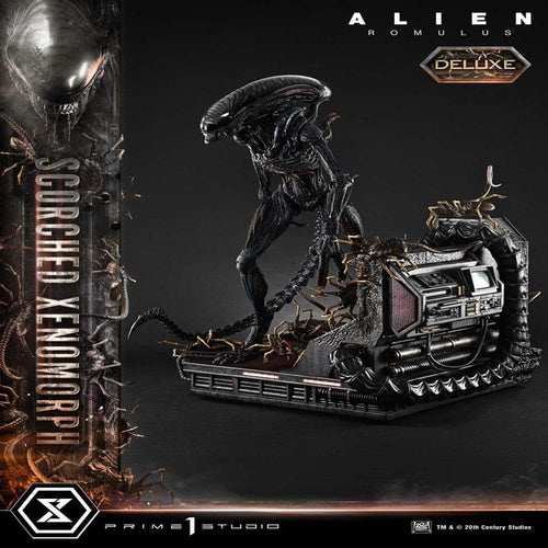 Alien: Romulus statuette Museum Masterline XL 1/3 Scorched Xenomorph Deluxe Bonus Version 98 cm