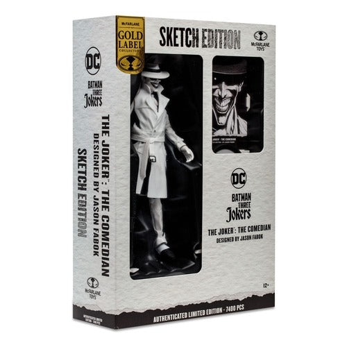 Batman: Three Jokers DC Multiverse figurine The Joker: The Comedian Sketch Edition (Gold Label) 18 cm
