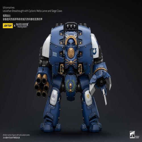 Warhammer The Horus Heresy figurine 1/18 Ultramarines Leviathan Dreadnought with Cyclonic Melta Lance And Siege Claws 29 cm