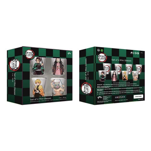 Demon Slayer pack 4 verres à shot Groupe 59 ml