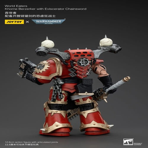 Warhammer 40k figurine 1/18 World Eaters Khorne Berzerker with Eviscerator Chainsword 13 cm