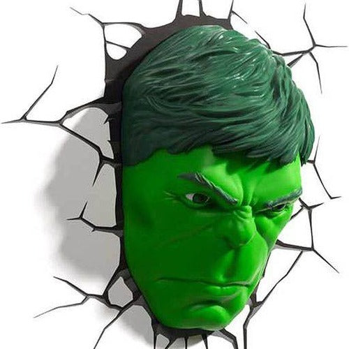 Marvel lampe 3D LED Hulk Face 3D