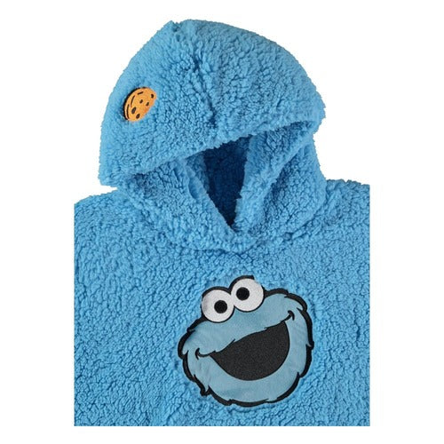 1, Rue Sésame Teddy Sweater à capuche Cookie Monster (XL)
