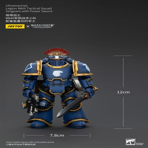 Warhammer The Horus Heresy Actionfigur 1/18 Ultramarines Legion MKIII Tactical Squad Sergeant with Power Sword 12 cm