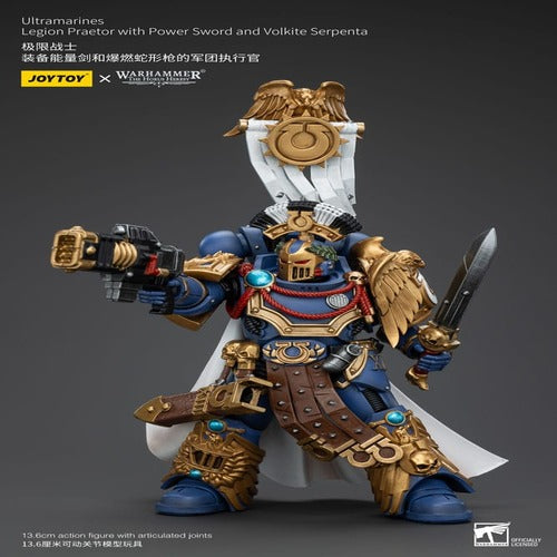 Warhammer The Horus Heresy figurine 1/18 Ultramarines Legion Praetor with Power Sword and Volkite Serpenta 20 cm