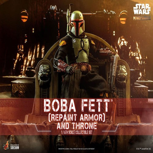 Star Wars: The Mandalorian figurine 1/6 Boba Fett Repaint Armor and Throne Special Edition 30 cm