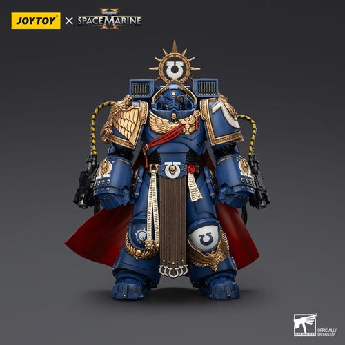 Warhammer 40k figurine Ultramarines Marneus Calgar Chapter Master with MKX Gravis Armour and Gauntlets of Ultramar 20 cm