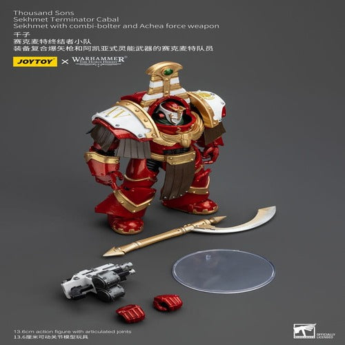 Warhammer The Horus Heresy figurine 1/18 Thousand Sons Sekhmet Terminator Cabal Sekhmet with Combi-Bolter and Achea Force Weapon 14 cm