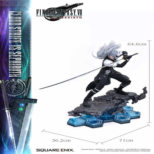 Final Fantasy VII Rebirth pack 2 statuettes 1/4 Cloud Strife vs Sephiroth 69 cm