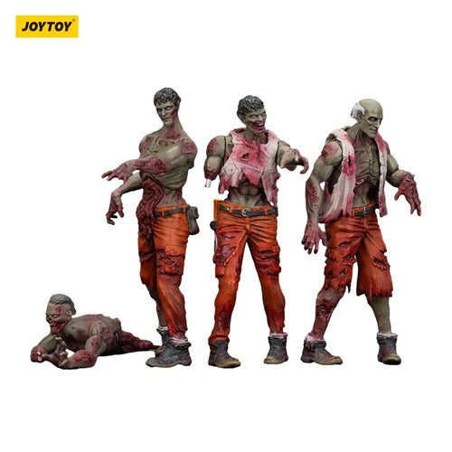 Zombie pack 4 figurines Dark Source Mechanic Team 8 cm