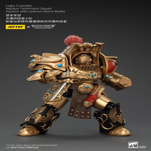 Warhammer The Horus Heresy figurine 1/18 Legio Custodes Aquilon Terminator Squad Aquilon with Lastrum Storm Bolter 14 cm