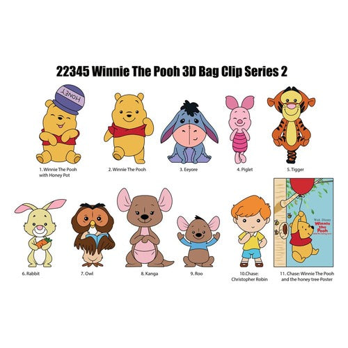 Winnie l'ourson 3D présentoir porte-clés sac à dos Series 2 (24)