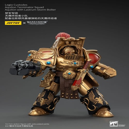 Warhammer The Horus Heresy figurine 1/18 Legio Custodes Aquilon Terminator Squad Aquilon with Lastrum Storm Bolter 14 cm
