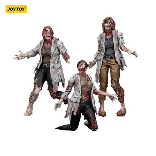 Zombie pack 3 figurines Dark Source Scientists (Female) 8 cm