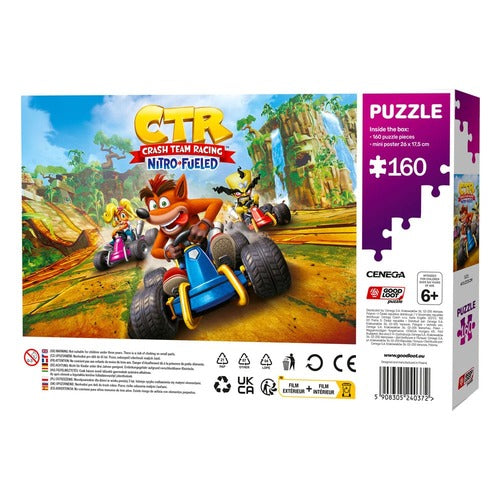 Crash Bandicoot puzzle Kids Team Racing Nitro-Fueled (160 pièces)