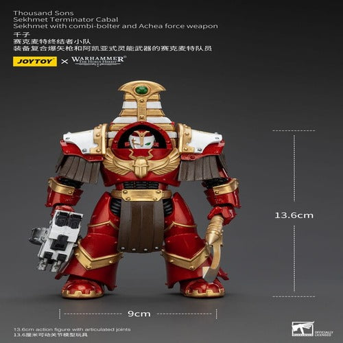 Warhammer The Horus Heresy figurine 1/18 Thousand Sons Sekhmet Terminator Cabal Sekhmet with Combi-Bolter and Achea Force Weapon 14 cm