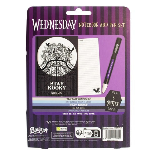 Wednesday set cadeau bloc-notes