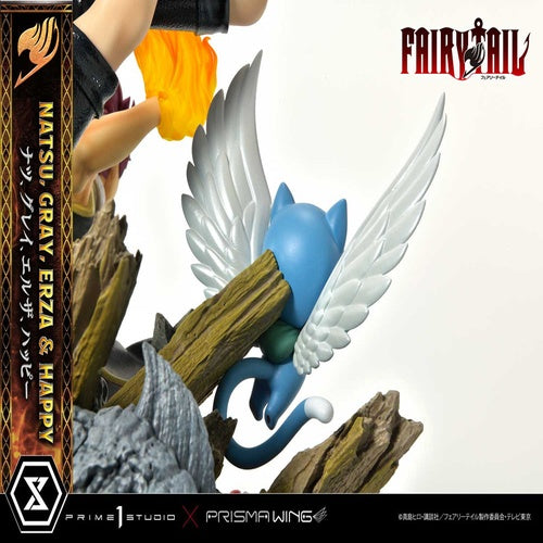 Fairy Tail PVC Statue 1/6 Natsu, Gray, Erza, Happy Deluxe Bonus Version 57 cm