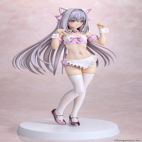 Tsuki ni Yorisou Otome no Sahou statuette PVC 1/6 Luna Sakurakouji Cat Maid Sakura Color Ver. 26 cm