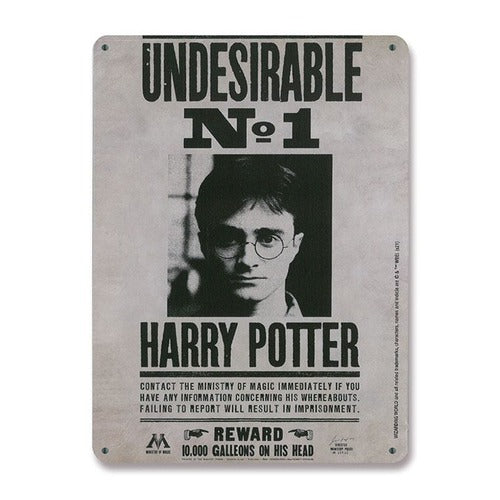 Harry Potter panneau métal Undesirable No. 1 15 x 21 cm