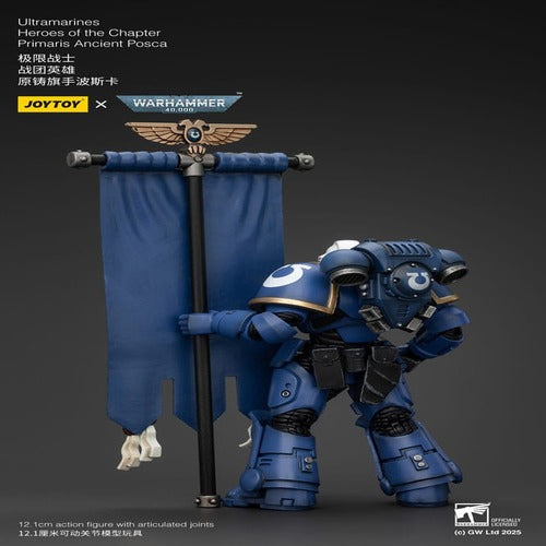 Warhammer 40k figurine 1/18 Ultramarines Heroes of the Chapter Primaris Ancient Posca 20 cm
