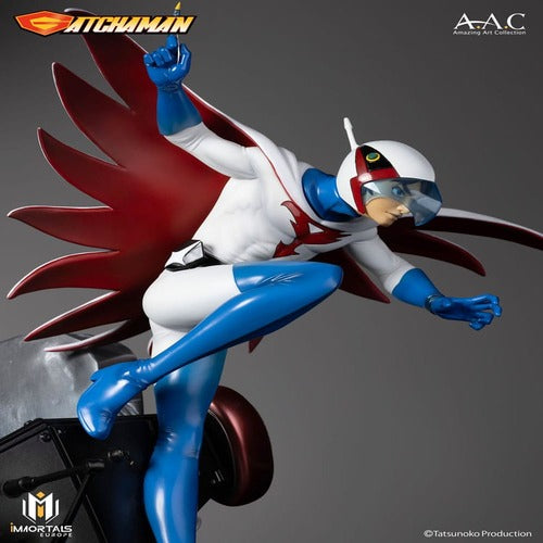 Gatchaman statuette Amazing Art Collection Ken the Eagle, The Leader of the Science Ninja Team 34 cm