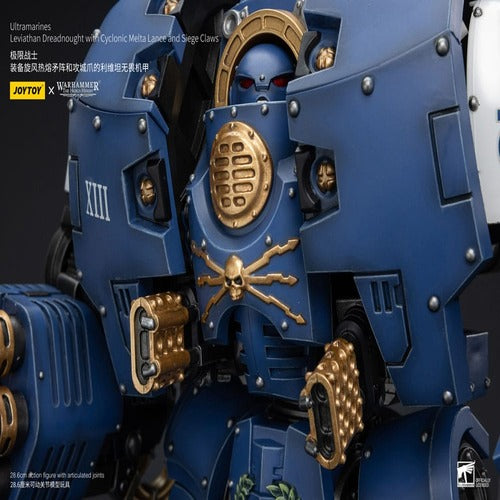 Warhammer The Horus Heresy figurine 1/18 Ultramarines Leviathan Dreadnought with Cyclonic Melta Lance And Siege Claws 29 cm