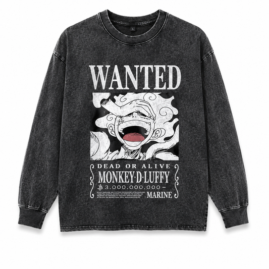 ONE PIECE - Wanted Luffy Pull Long Sleeve