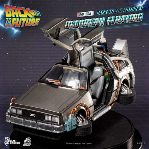 Back to the Future Statuette Egg Attack Floating Back to the Future II DeLorean Standard Version 20 cm