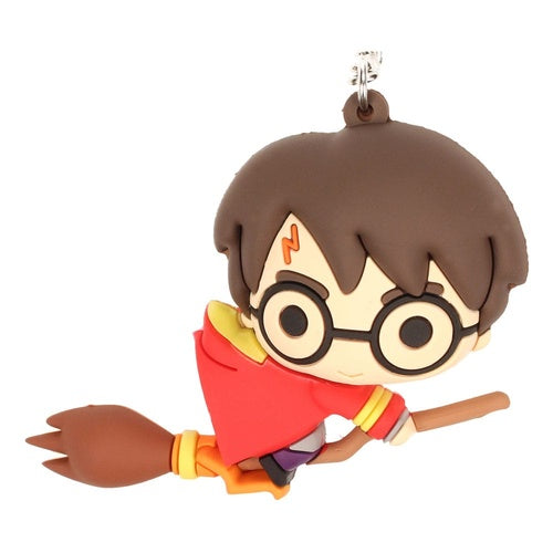 Harry Potter porte-clés caoutchouc Harry Potter & Broomstick 7 cm