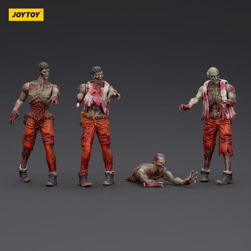 Zombie pack 4 figurines Dark Source Mechanic Team 8 cm