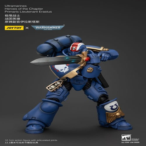 Warhammer 40k figurine 1/18 Ultramarines Heroes of the Chapter Primaris Lieutenant Erastus 20 cm