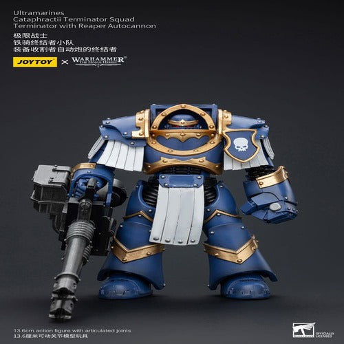 Warhammer The Horus Heresy figurine 1/18 Uitramarines Cataphractii Terminator Squad Terminator with Reaper Autocannon 14 cm