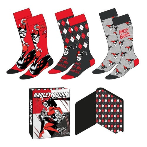 DC Comics pack 3 paires de chaussettes Harley Quinn 36-43