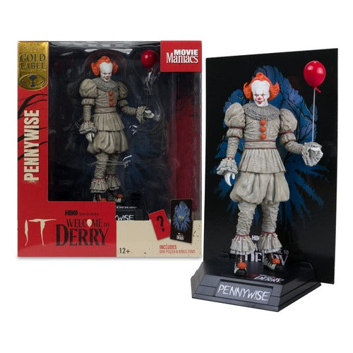Welcome to Derry statuette PVC Movie Maniacs Pennywise (Gold Label) 16 cm