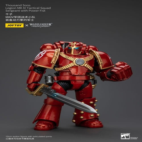 Warhammer The Horus Heresy figurine 1/18 Thousand Sons Legion MK IV Tactical Squad Sergeant with Power Fist 12 cm