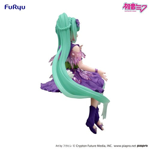 Hatsune Miku statuette PVC Noodle Stopper Flower Fairy Cosmos Purple Color Ver. 14 cm